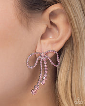 Load image into Gallery viewer, Black Tie Bow - Pink